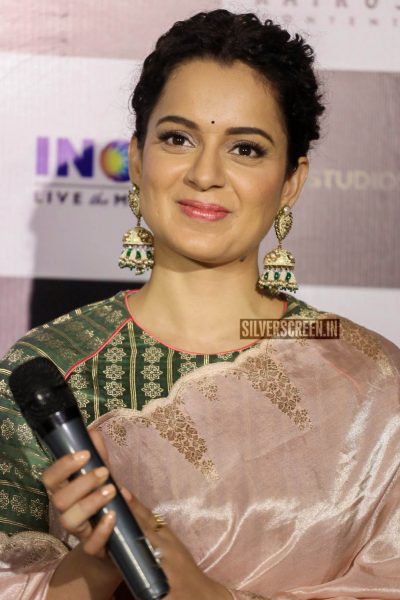 Kangana Ranaut At The Manikarnika - The Queen Of Jhansi Telugu Trailer Launch