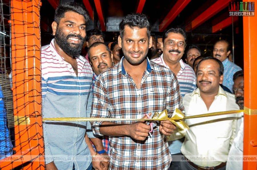 Vishal At The Launch Of ' V Square' Sports Academy
