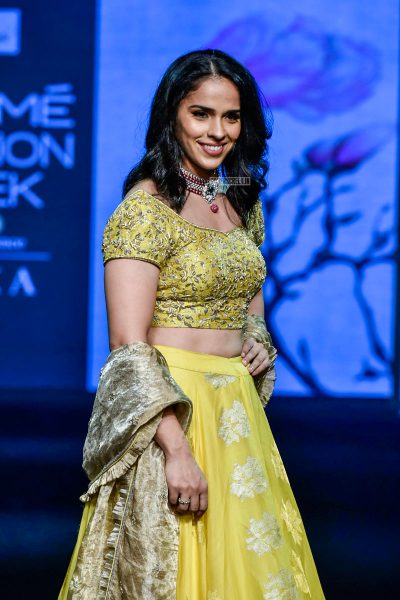 Saina Nehwal Walks The Ramp At Lakme Fashion Week Summer/ Resort 2019