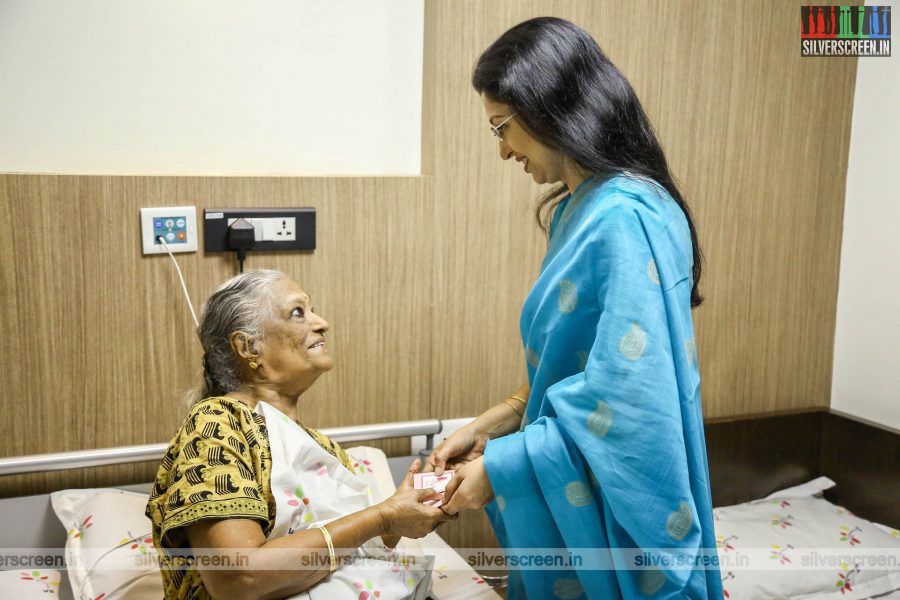 Gouthami Tadimalla At A Cancer Hospital in Chennai On World Cancer Day