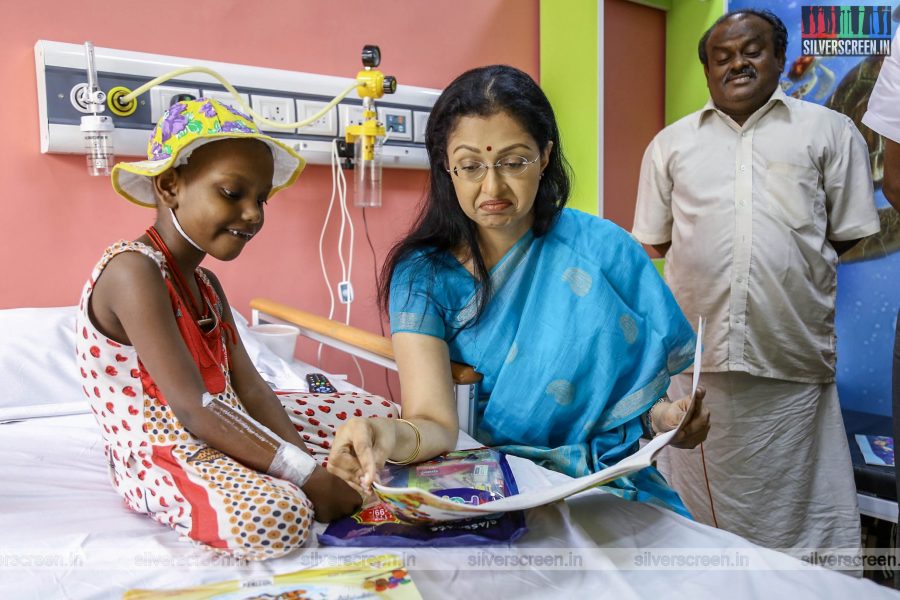 Gouthami Tadimalla At A Cancer Hospital in Chennai On World Cancer Day