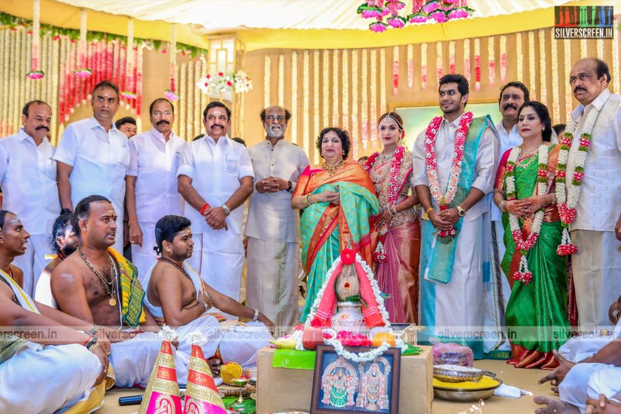 Tamil Nadu Chief Minister Edapadi Palani Samy At The Vishagan-Soundarya Wedding