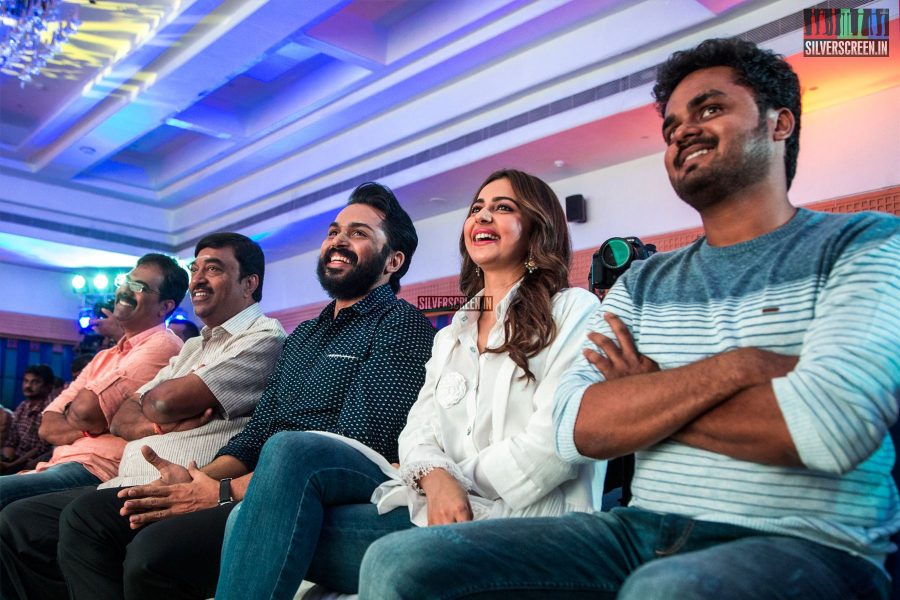 Karthi Sivakumar, Rakul Preet Singh At The 'Dev' Press Meet