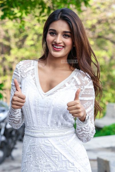 Nidhhi Agerwal Promotes 'Mr.Majnu'