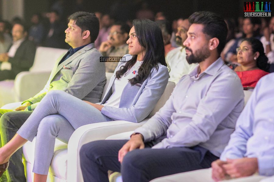 PV Sindhu And Murali Vijay At The Launch Of A Sports Education Program