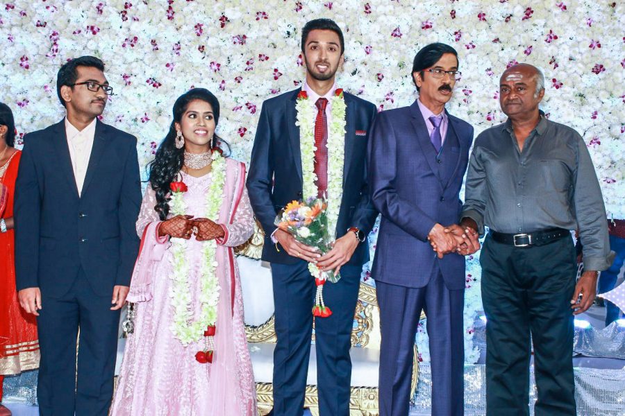 MS Bhaskar At Harish-Priya Wedding Reception