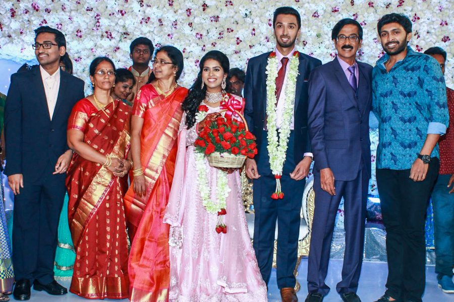 Vikram Prabhu At Harish-Priya Wedding Reception