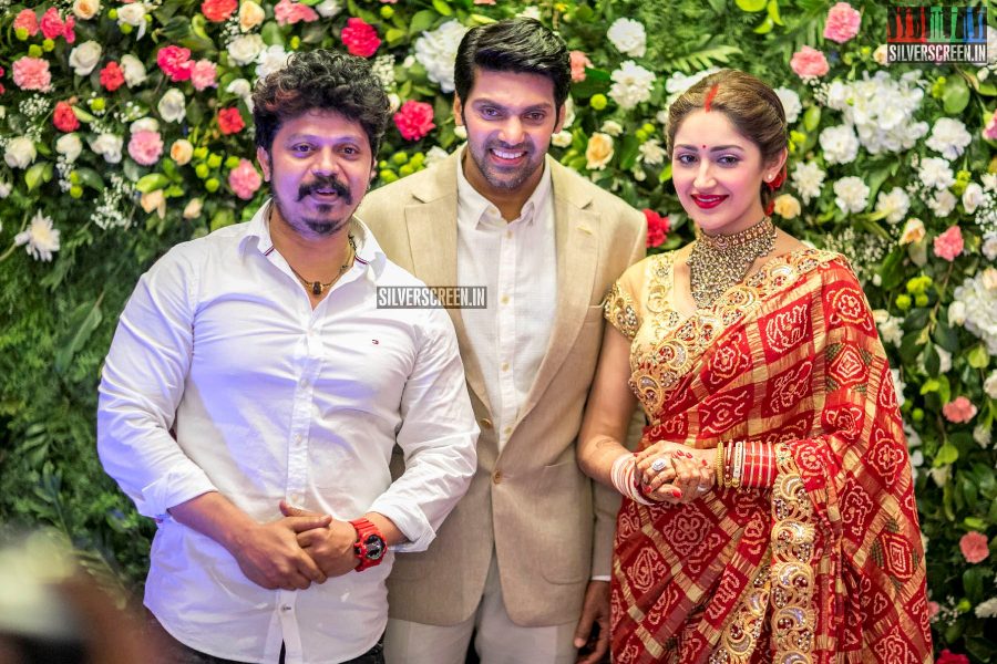 Sridhar At The Arya And Sayyeshaa Wedding Reception