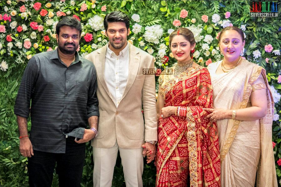 Director Vijay At The Arya And Sayyeshaa Wedding Reception