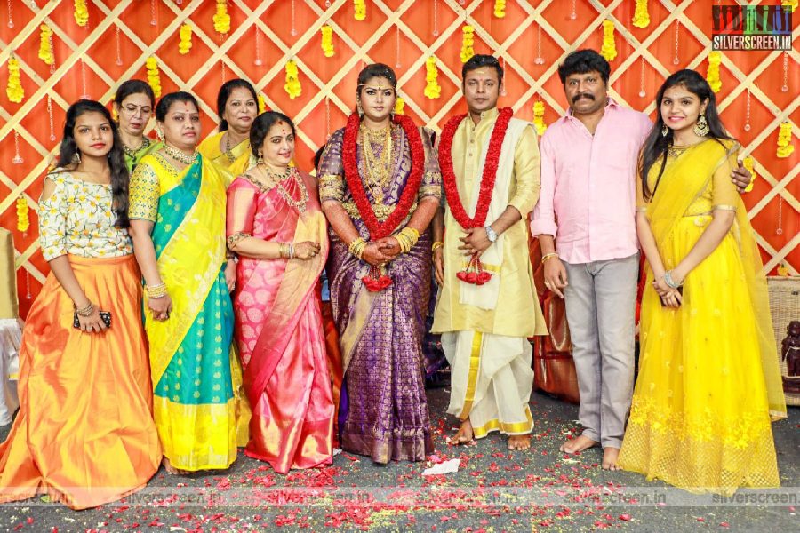 Celebrities At Abinaya Parthiban, Naresh Karthik Wedding
