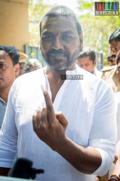 Raghava Lawrence Votes In Lok Sabha Elections 2019