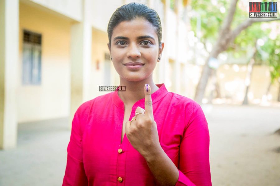 Aishwarya Rajesh Votes In Lok Sabha Elections 2019