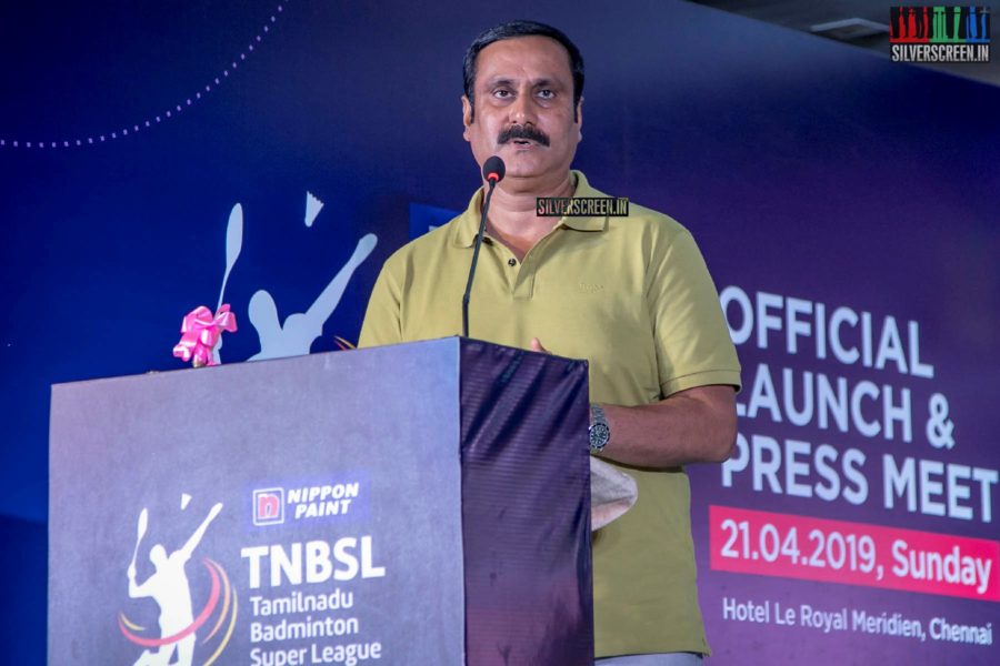 Celebrities At The Launch Of Tamilnadu Badminton Super League 2019