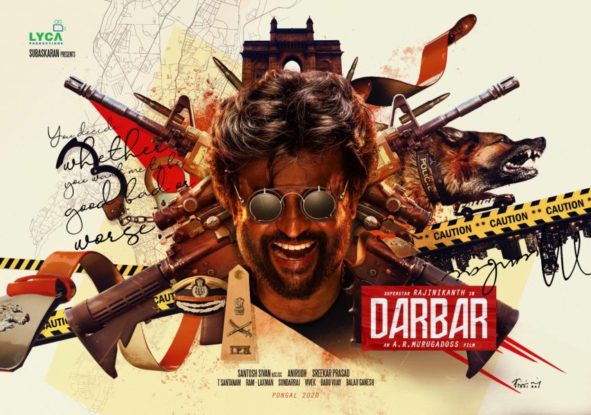 Darbar Movie Poster Featuring Rajinikanth
