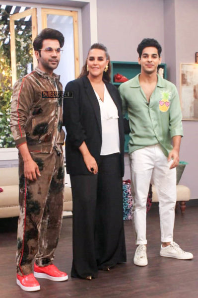 Rajkummar Rao, Ishaan Khatter With Neha Dhupia On The Sets Of Vogue BFFs Season 3