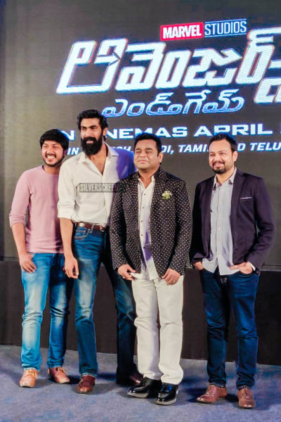 Rana Daggubati, AR Rahman At The 'Marvel Anthem of Avengers: Endgame' Telugu Trailer Launch