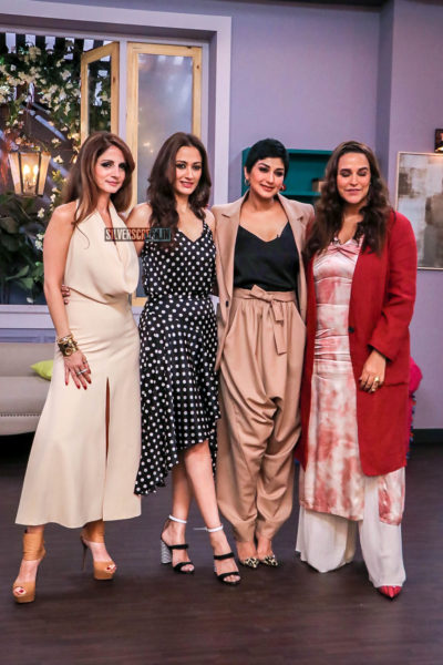 Sonali Bendre, Neha Dhupia, Sussanne Khan On The Sets Of Vogue BFFs Show