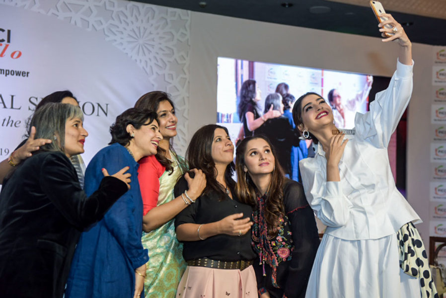 Sonam Kapoor And Sania Mirza At The FICCI FLO Event In Delhi