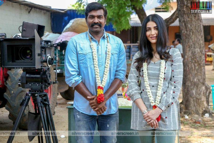 Vijay Sethupathi, Shruti Haasan At The 'Laabam' Movie Launch