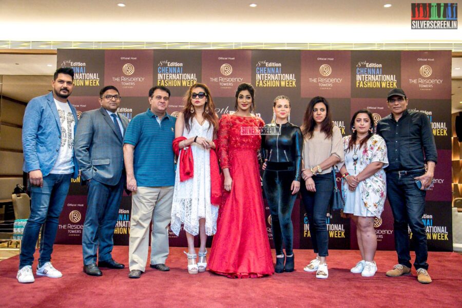 Alisha Abdullah, Vinodhini Krishnamoorthy At The '8th Chennai International Fashion Week' Press Meet