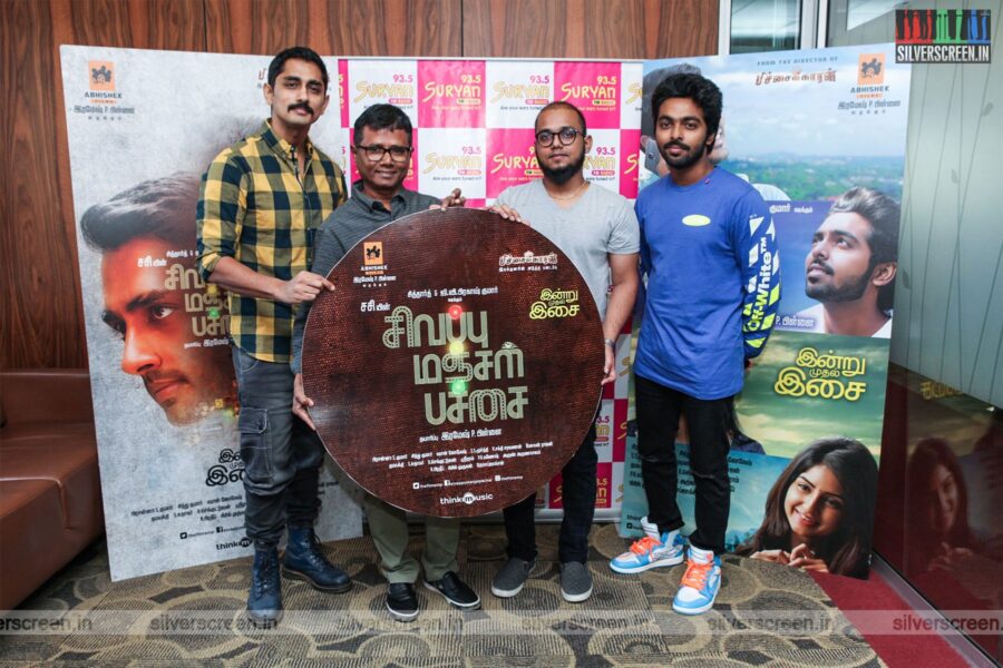 Siddharth, GV Prakash Kumar At The 'Sivappu Manjal Pachai' Audio Launch