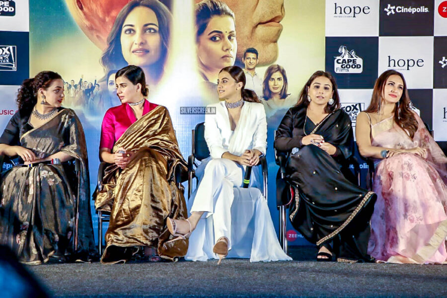 Nithya Menen, Taapsee, Vidya Balan At The 'Mission Mangal' Trailer Launch