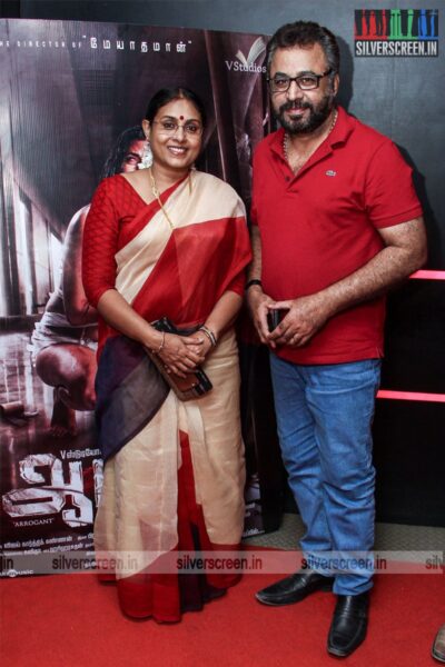Saranya, Ponvannan At The 'Aadai' Premiere
