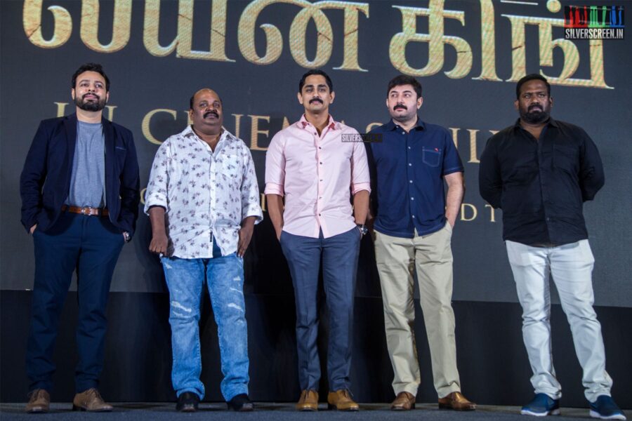 Arvind Swami, Siddharth, Robo Shankar, Singampuli At The 'The Lion King' Trailer Launch