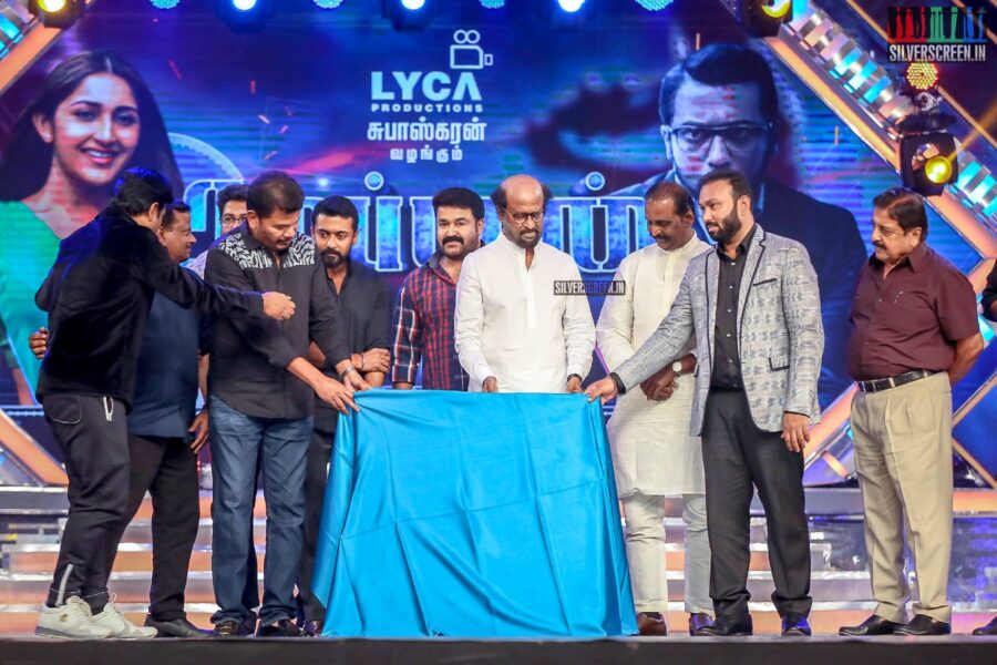 Rajinikanth, Mohanlal, Shankar, Suriya At The 'Kaappaan' Audio Launch