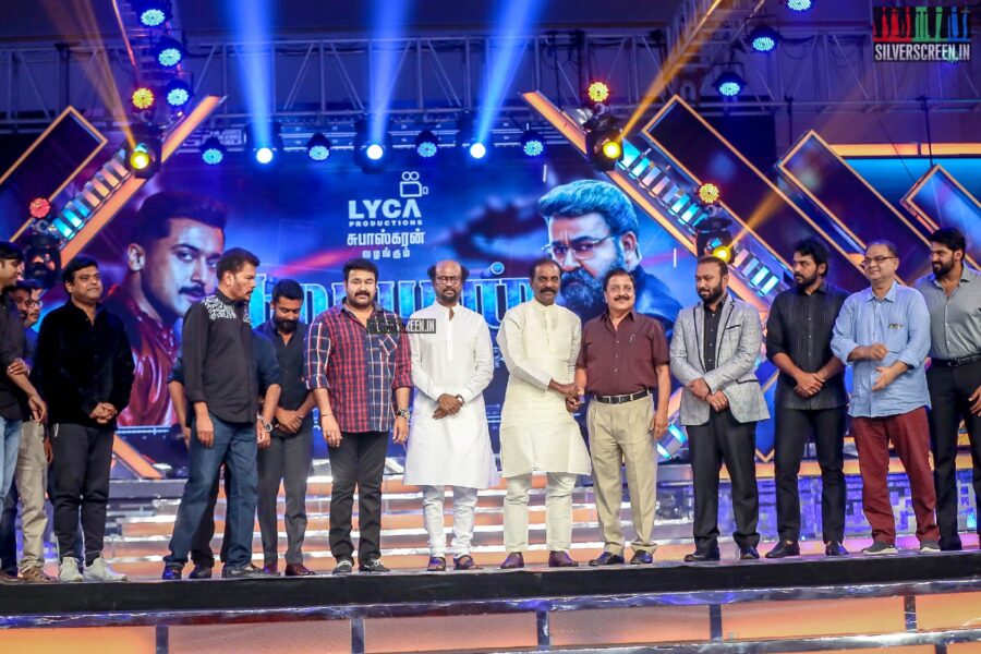 Rajinikanth, Mohanlal, Shankar, Suriya At The 'Kaappaan' Audio Launch