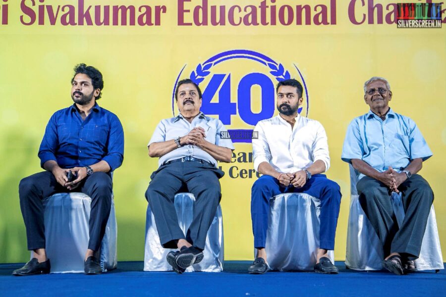 Suriya, Karthi Sivakumar At The 40th Anniverseray Of 'Sri Sivakumar Educational Foundation'