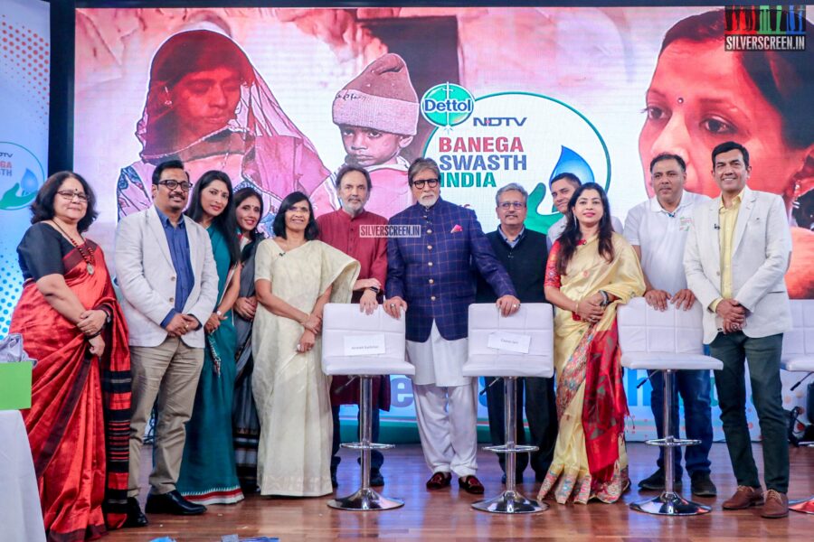 Amitabh Bachchan At The Launch Of NDTV's 'Swachh Banega Bharat' Season 9