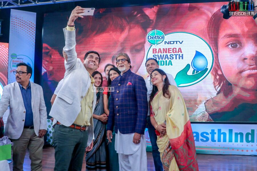 Amitabh Bachchan At The Launch Of NDTV's 'Swachh Banega Bharat' Season 9