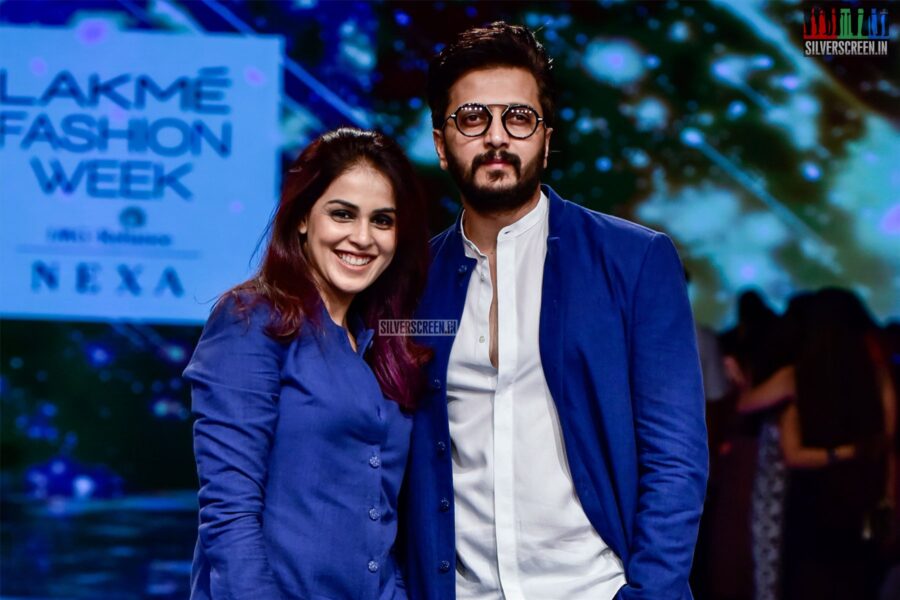 Genelia D'Souza, Riteish Deshmukh Walk The Ramp For Antar-Angni At The Lakme Fashion Week 2019 - Day 2