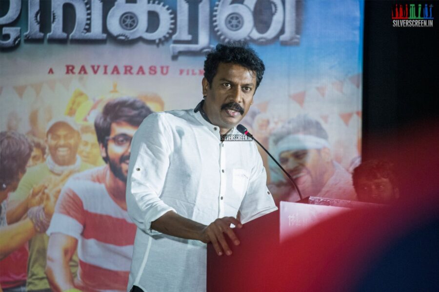 Samuthirakani At The 'Ayngaran' Audio Launch