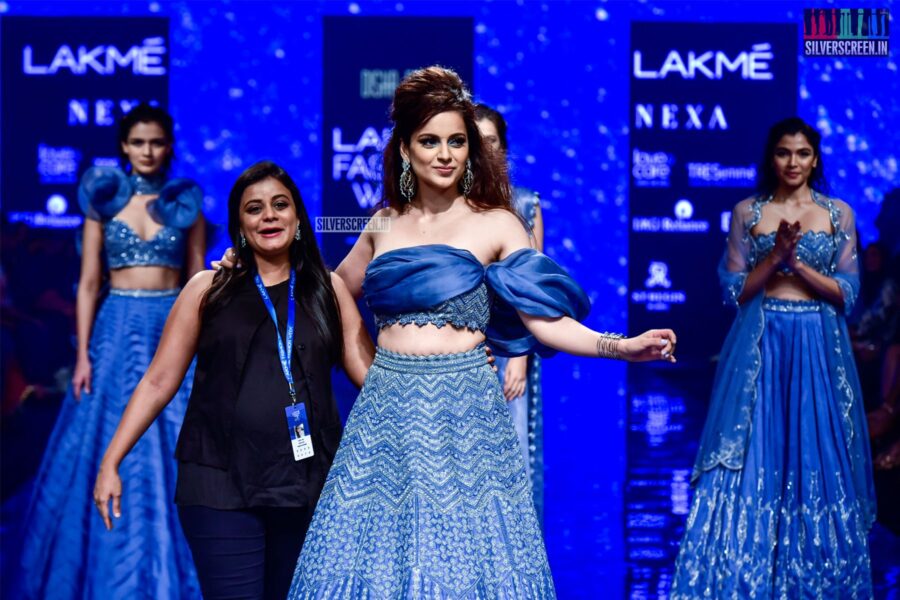 Kangana Ranaut Walks The Ramp For Disha Patil At The Lakme Fashion Week 2019 - Day 5