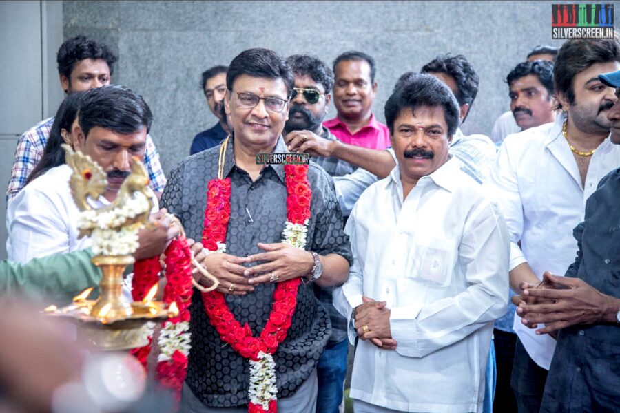 K Bhagyaraj At The 'Thenampettai Mahesh' Movie Launch