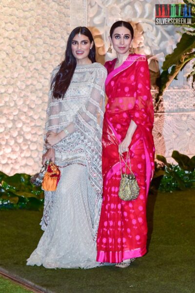 Athiya Shetty, Karisma Kapoor At The Ambani's Residence For Ganesh Chaturthi Celebrations