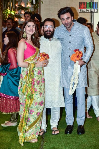 Alia Bhatt, Aamir Khan, Ranbir Kapoor At The Ambani's Residence For Ganesh Chaturthi Celebrations