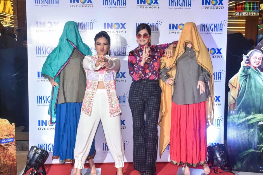 Taapsee, Bhumi Pednekar At The 'Saand Ki Aankh' Trailer Launch