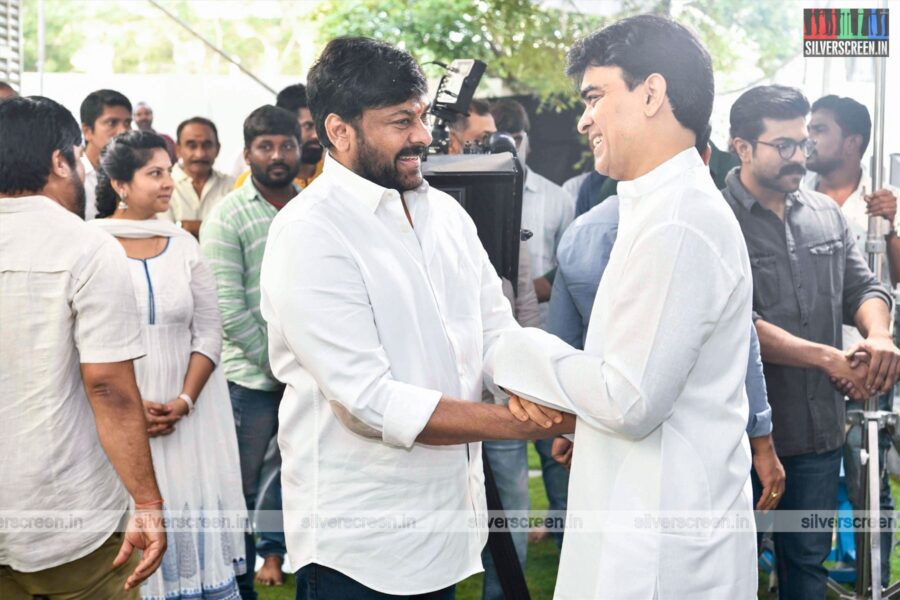 Chiranjeevi At His New Movie Launch Directed By Koratala Siva