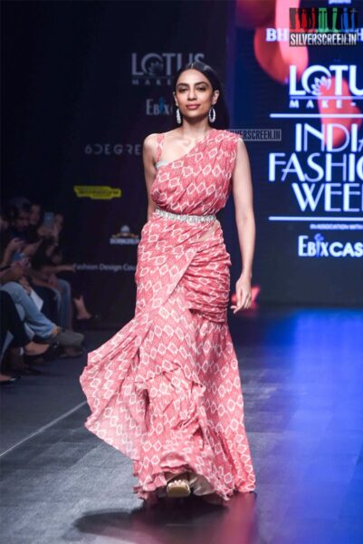 Sobhita Dhulipala Walks The Ramp For Bhumika Sharma At The Lotus Makeup India Fashion Week