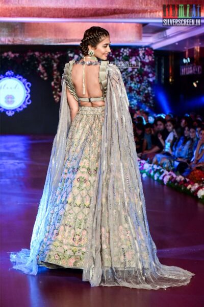 Pooja Hegde Walks The Ramp For Manish Malhotra's Wedding Collection