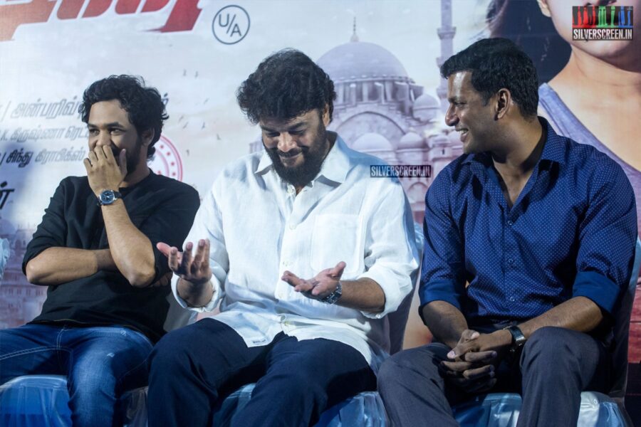 Sundar C, Vishal Krishna, Hiphop Tamizha At The 'Action' Press Meet