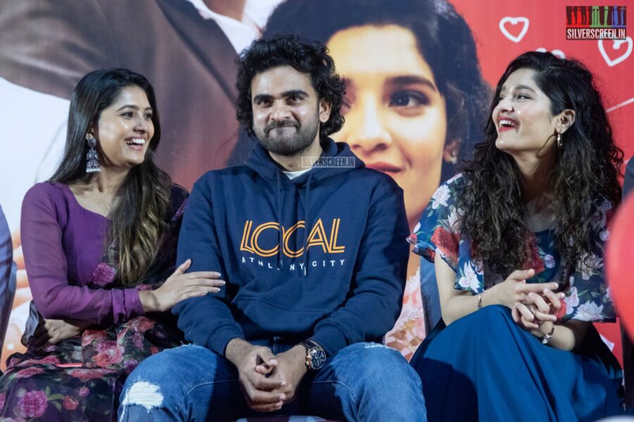 Ashok Selvan, Ritika Singh, Vani Bhojan At The 'Oh My Kadavule' Press Meet