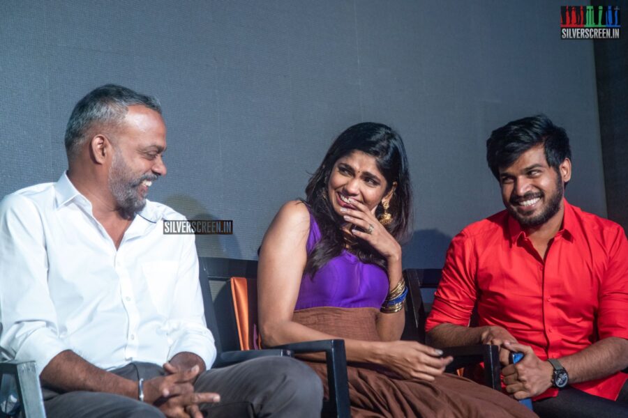 Gautham Menon and Niranjini Ahathian At The ‘Kannum Kannum Kollaiyadithaal’ Success Meet