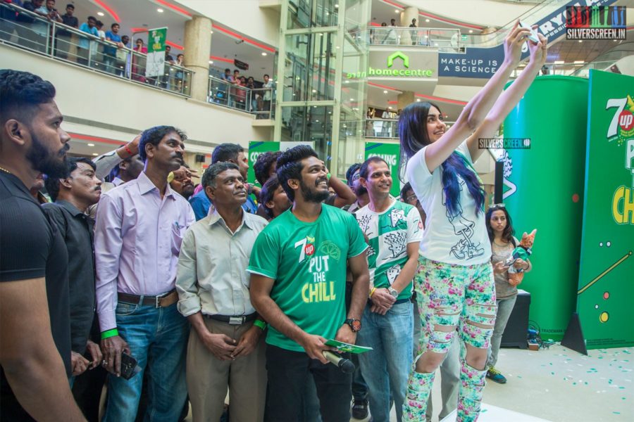 Adah Sharma And Popular Mascot Launches Soft Drink Brand's New Campaign At Chennai.