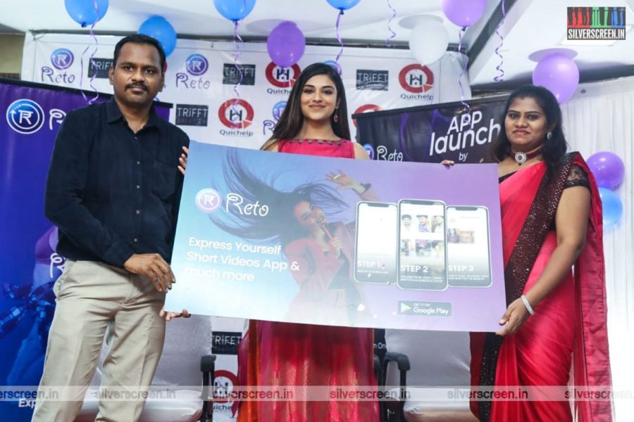 Indhuja Ravichandran At An App Launch In Chennai