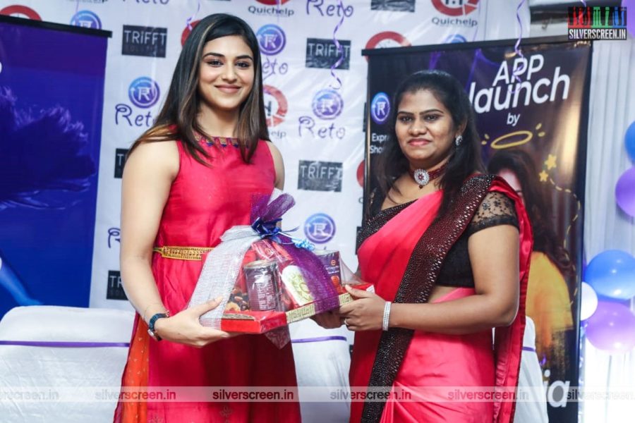 Indhuja Ravichandran At An App Launch In Chennai