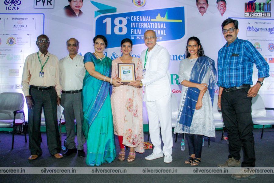 Aishwarya Rajesh At The 18th Chennai International Film Festival Awards & Closing function